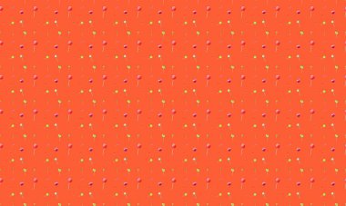 Farklı aksesuarlara sahip renkli arkaplan