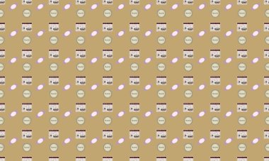 Farklı aksesuarlara sahip renkli arkaplan