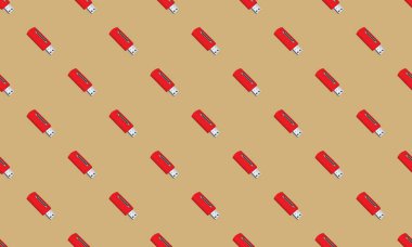 Farklı aksesuarlara sahip renkli arkaplan