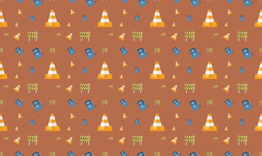 Farklı aksesuarlara sahip renkli arkaplan