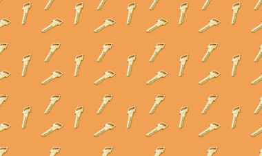 Farklı aksesuarlara sahip renkli arkaplan