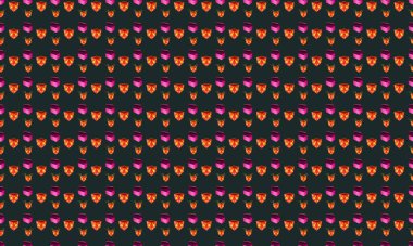 Farklı aksesuarlara sahip renkli arkaplan