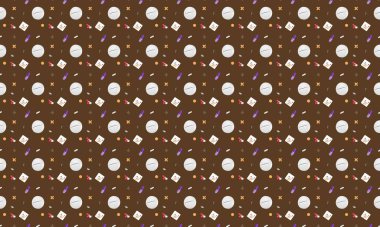 Farklı aksesuarlara sahip renkli arkaplan