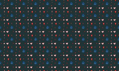 Farklı aksesuarlara sahip renkli arkaplan