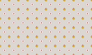 Farklı aksesuarlara sahip renkli arkaplan