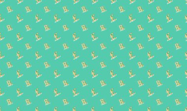 Farklı aksesuarlara sahip renkli arkaplan