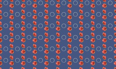 Farklı aksesuarlara sahip renkli arkaplan