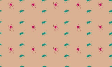 Farklı aksesuarlara sahip renkli arkaplan