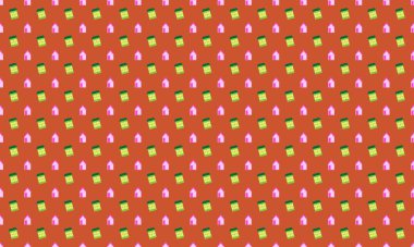 Farklı aksesuarlara sahip renkli arkaplan