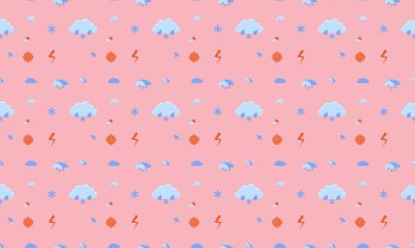 Farklı aksesuarlara sahip renkli arkaplan