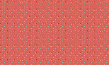 Farklı aksesuarlara sahip renkli arkaplan