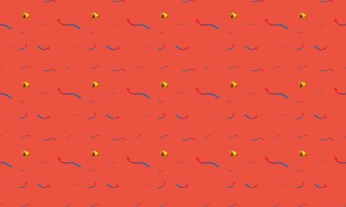 Farklı aksesuarlara sahip renkli arkaplan