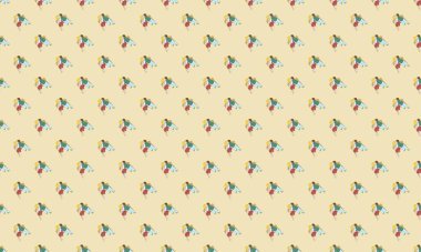 Farklı aksesuarlara sahip renkli arkaplan