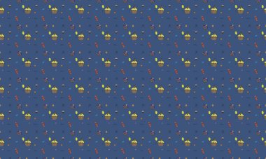 Farklı aksesuarlara sahip renkli arkaplan