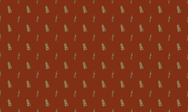 Farklı aksesuarlara sahip renkli arkaplan