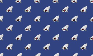 Farklı aksesuarlara sahip renkli arkaplan