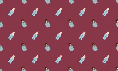 Farklı aksesuarlara sahip renkli arkaplan