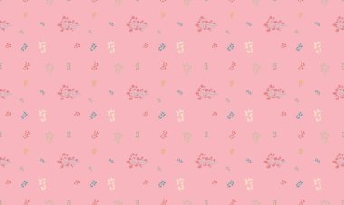 Farklı aksesuarlara sahip renkli arkaplan