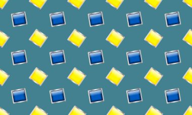 Farklı aksesuarlara sahip renkli arkaplan