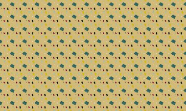 Farklı aksesuarlara sahip renkli arkaplan