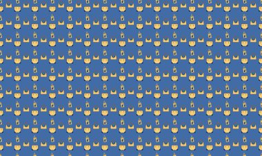 Farklı aksesuarlara sahip renkli arkaplan