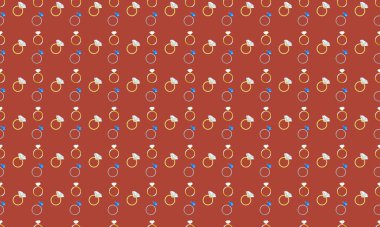 Farklı aksesuarlara sahip renkli arkaplan