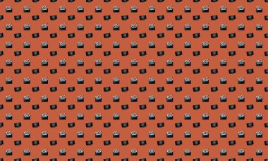 Farklı aksesuarlara sahip renkli arkaplan