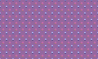 Farklı aksesuarlara sahip renkli arkaplan