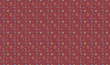 Farklı aksesuarlara sahip renkli arkaplan