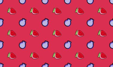 Farklı aksesuarlara sahip renkli arkaplan