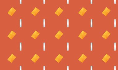 Farklı aksesuarlara sahip renkli arkaplan