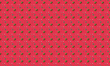 Farklı aksesuarlara sahip renkli arkaplan