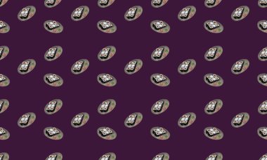 Farklı aksesuarlara sahip renkli arkaplan