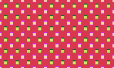 Farklı aksesuarlara sahip renkli arkaplan