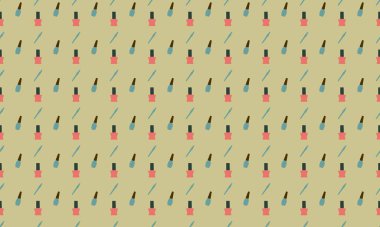 Farklı aksesuarlara sahip renkli arkaplan