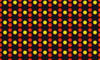 Farklı aksesuarlara sahip renkli arkaplan