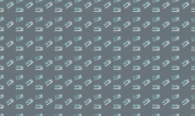 Farklı aksesuarlara sahip renkli arkaplan