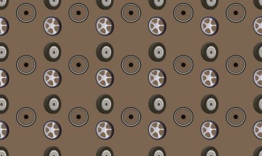 Farklı aksesuarlara sahip renkli arkaplan