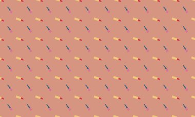 Farklı aksesuarlara sahip renkli arkaplan