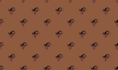 Farklı aksesuarlara sahip renkli arkaplan