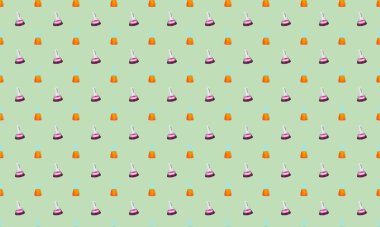 Farklı aksesuarlara sahip renkli arkaplan