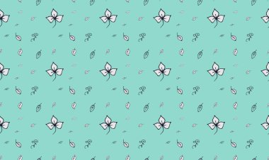 Farklı aksesuarlara sahip renkli arkaplan