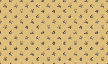 Farklı aksesuarlara sahip renkli arkaplan