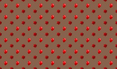 Farklı aksesuarlara sahip renkli arkaplan