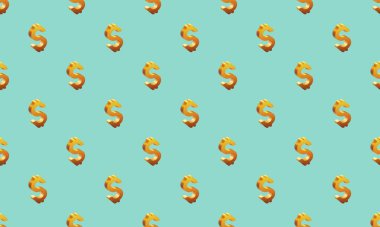 Farklı aksesuarlara sahip renkli arkaplan