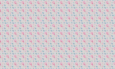 Farklı aksesuarlara sahip renkli arkaplan