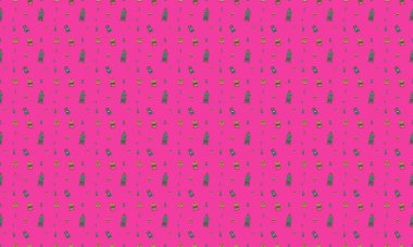 Farklı aksesuarlara sahip renkli arkaplan