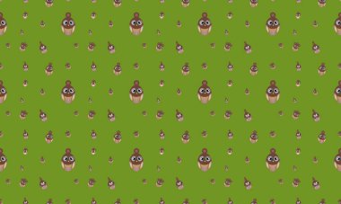 Farklı aksesuarlara sahip renkli arkaplan