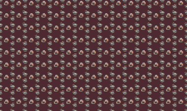 Farklı aksesuarlara sahip renkli arkaplan