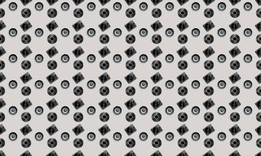 Farklı aksesuarlara sahip renkli arkaplan